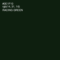 #0E1F10 - Racing Green Color Image